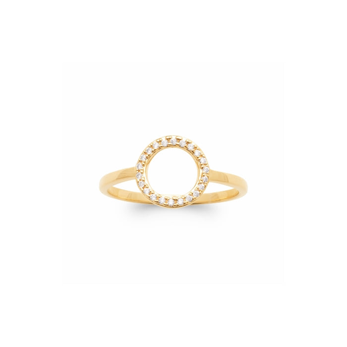 Burren Jewellery 18k gold plate by my side ring top