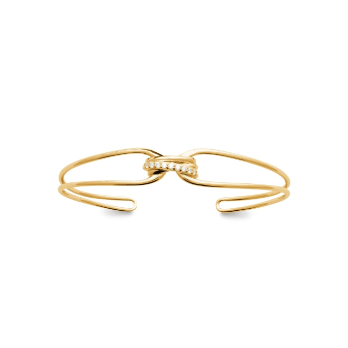 Burren Jewellery 18k gold plate wrapped in desire bangle top 