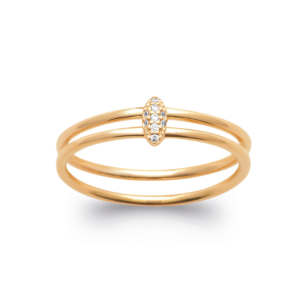 burren jewellery dainty double band stacking ring