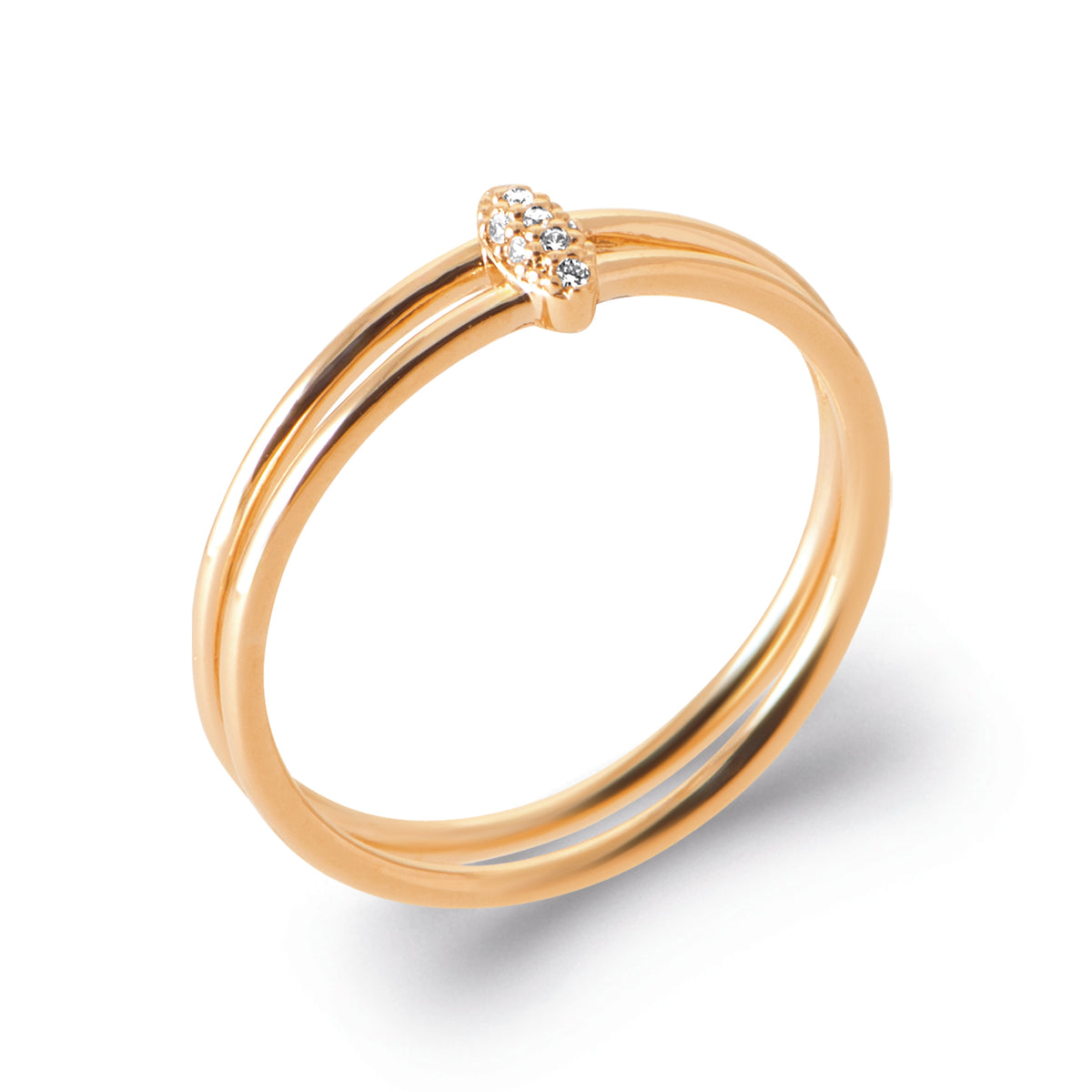 burren jewellery dainty double band stacking ring