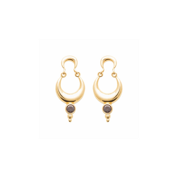 burren jewellery 18k gold plate total eclipse earrings