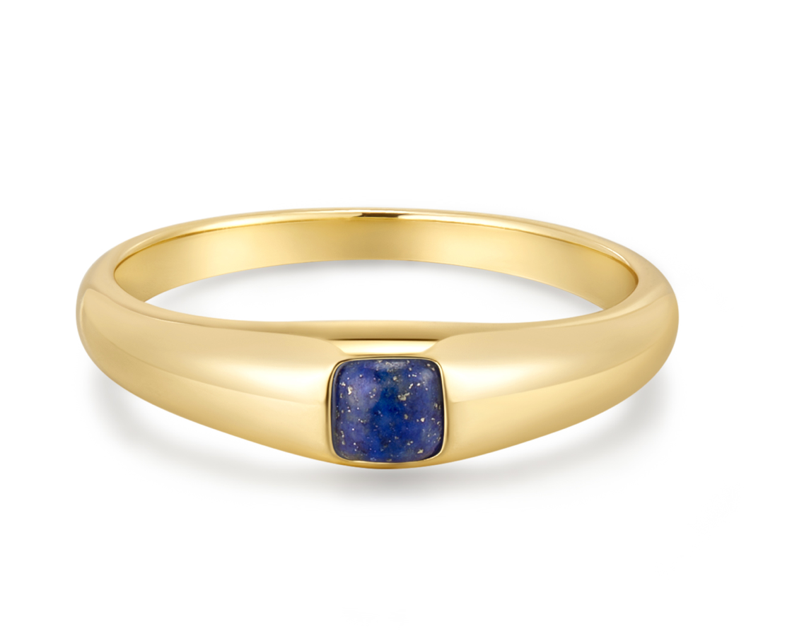 burren jewellery 18k gold plated agate natural stone ring