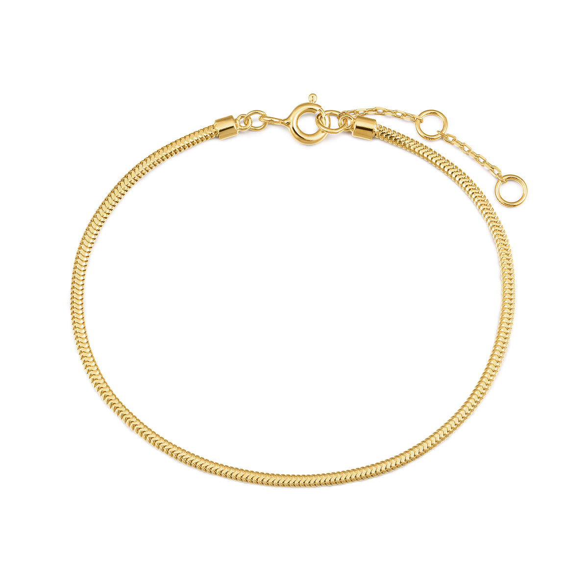 burren jewellery 18k gold plated thin chain stacking bracelet