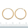 Burren Jewellery 18k gold plate Hoop No1 earrings measurements