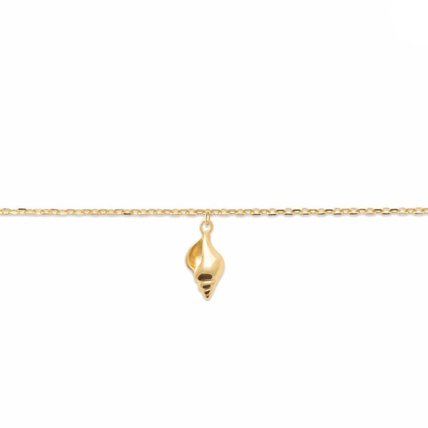 Burren Jewellery 18k gold plate I can hear the sea anklet