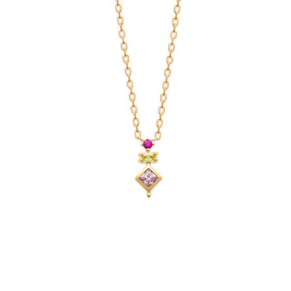 Burren Jewellery 18k gold plate colourful meaning necklace