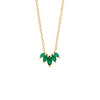 Burren Jewellery 18k gold plate five points to love green necklace