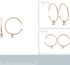 Burren Jewellery 18k gold plate loving U forever hoop earrings measurements