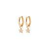 Burren Jewellery 18k gold plate lucky star earrings