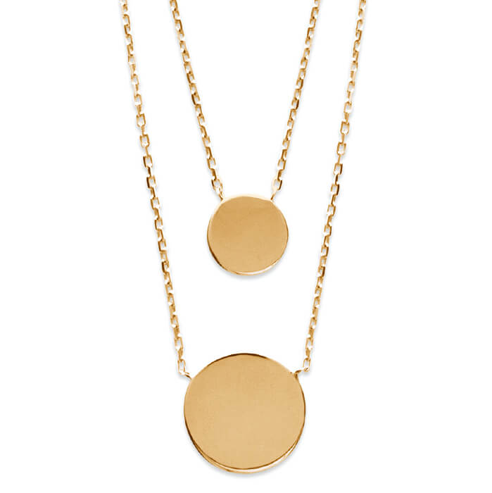 Burren Jewellery 18k gold plate Snooping Around necklace