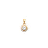 18K gold plate ‘Rising Sun’ Pendant set with Cubic Zirconia’s in a cluster style