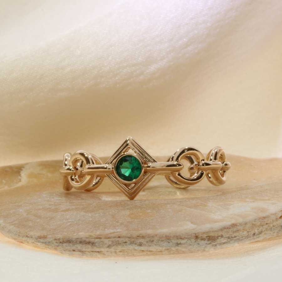 Burren Jewellery 18k gold plate polina ring side 