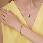 burren jewellery 18k gold plated dainty sun inspired bangle