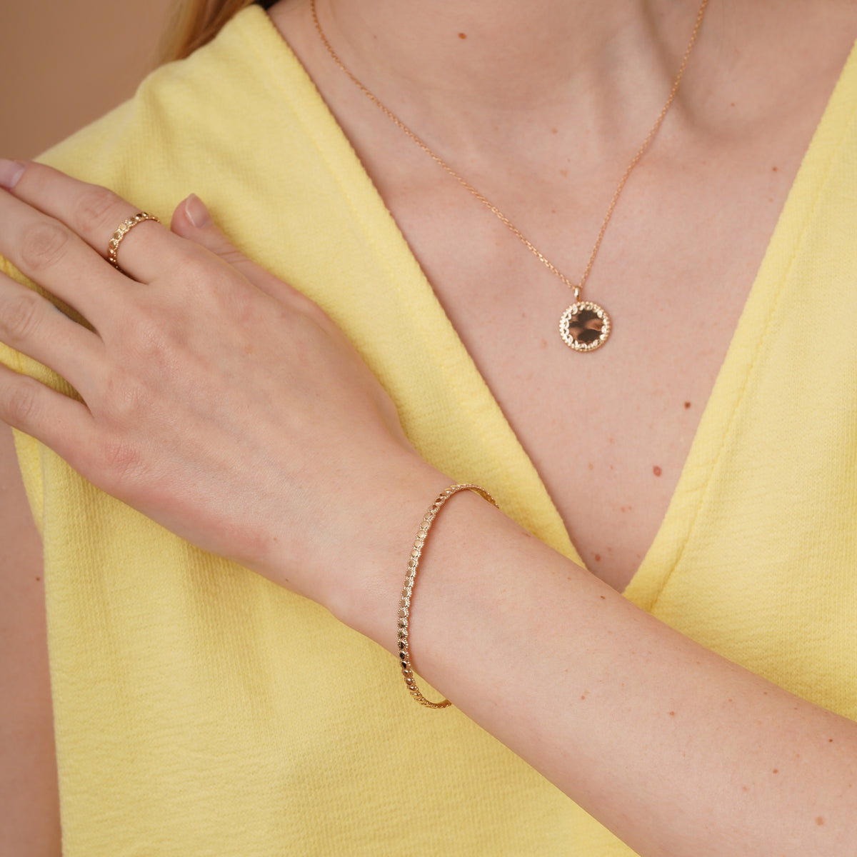 burren jewellery 18k gold plated dainty sun inspired bangle