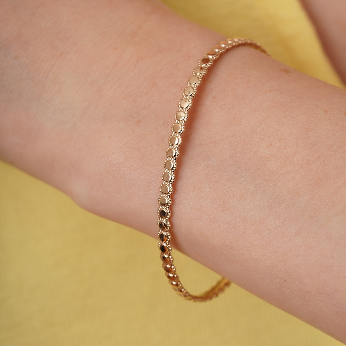 burren jewellery 18k gold plated dainty sun inspired bangle