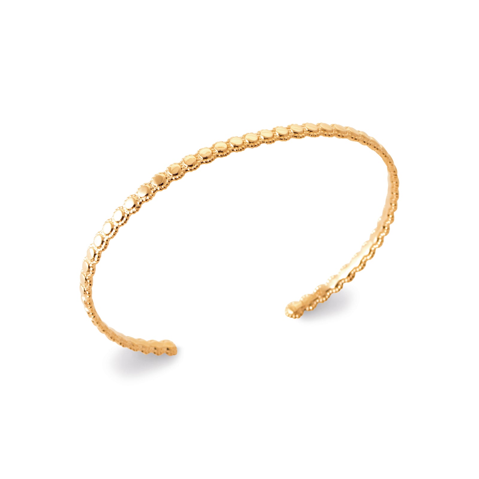 burren jewellery 18k gold plated dainty sun inspired bangle