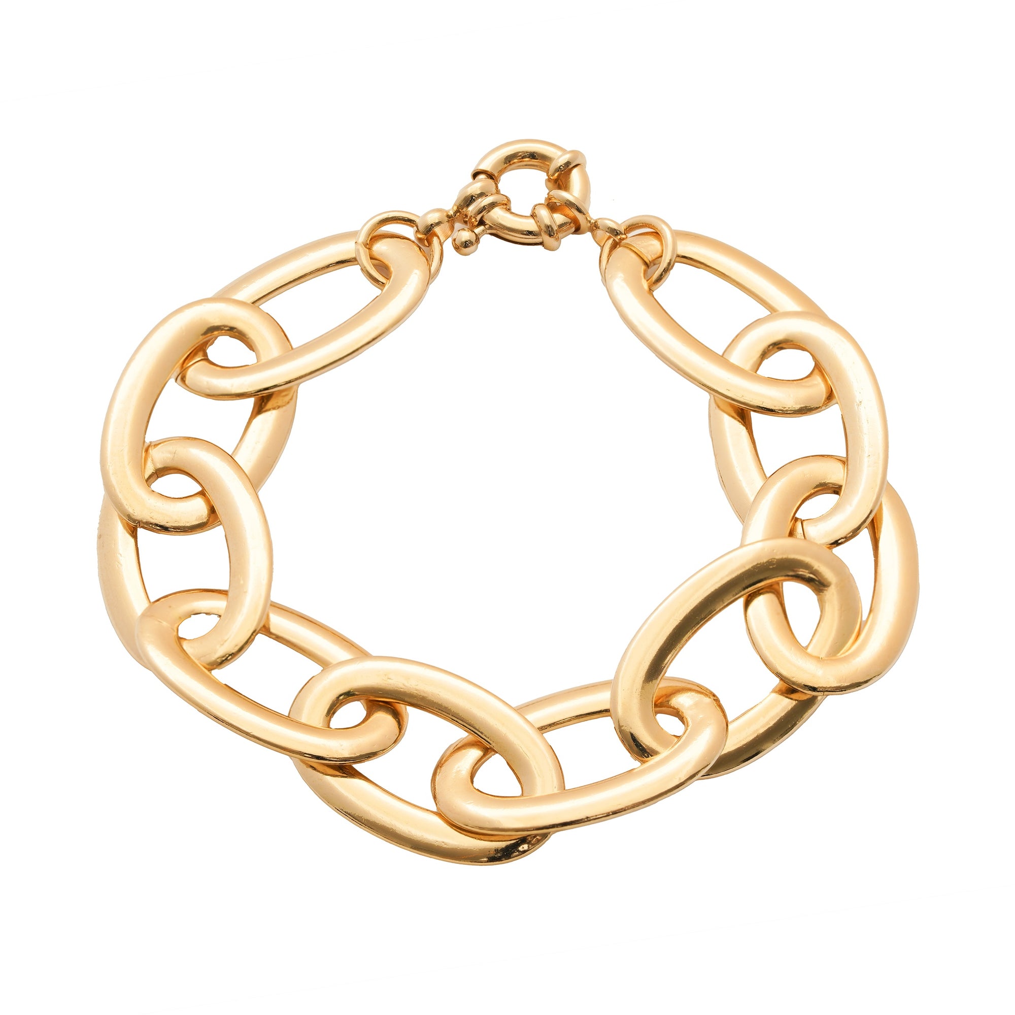 Burren Jewellery 8k Gold plated Bracelet-connected chain