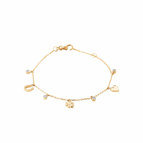 Burren Jewellery 18k flow of desire charm bracelet top