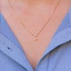 Burren Jewellery 18k gold on the crest necklace model