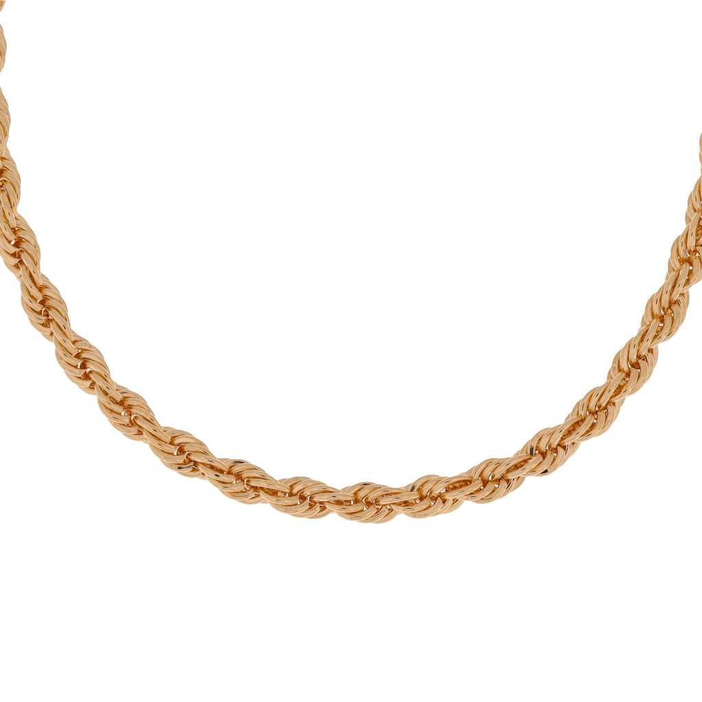 Burren Jewellery 18k gold plate a cord in 2 chain