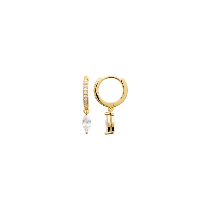 Burren Jewellery 18k gold plate ambience earrings side 