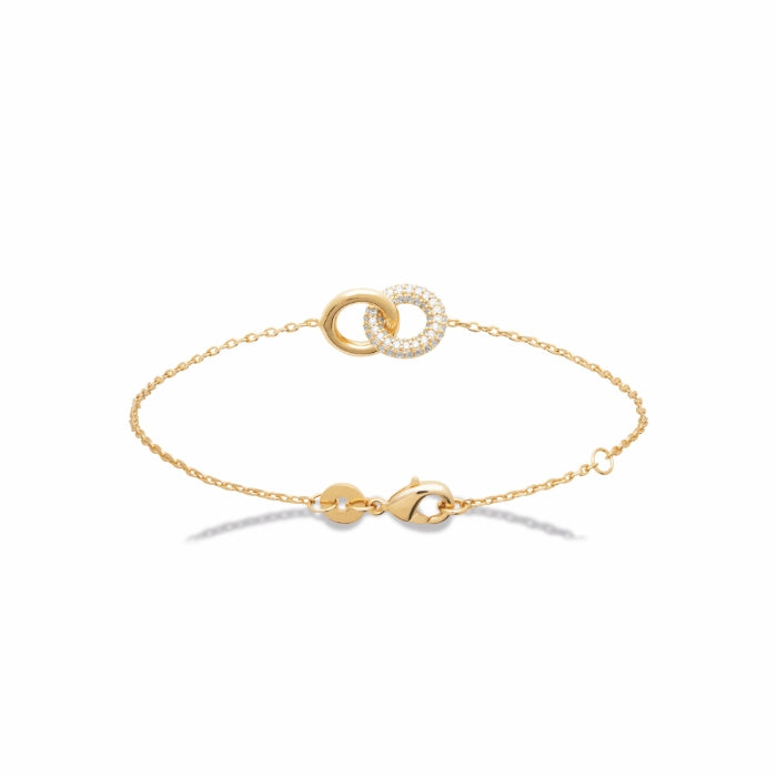 Burren Jewellery 18k gold plate backyard memories bracelet circle