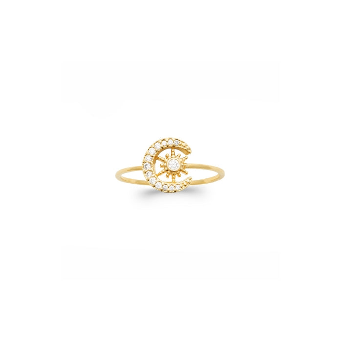 Burren Jewellery 18k gold plate benevolence ring top