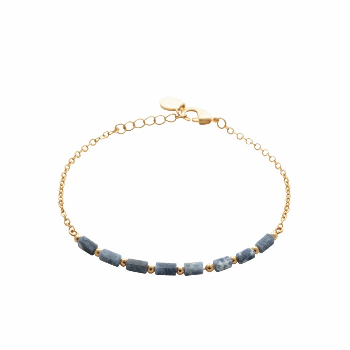Burren Jewellery 18k gold plate blue for you bracelet circle