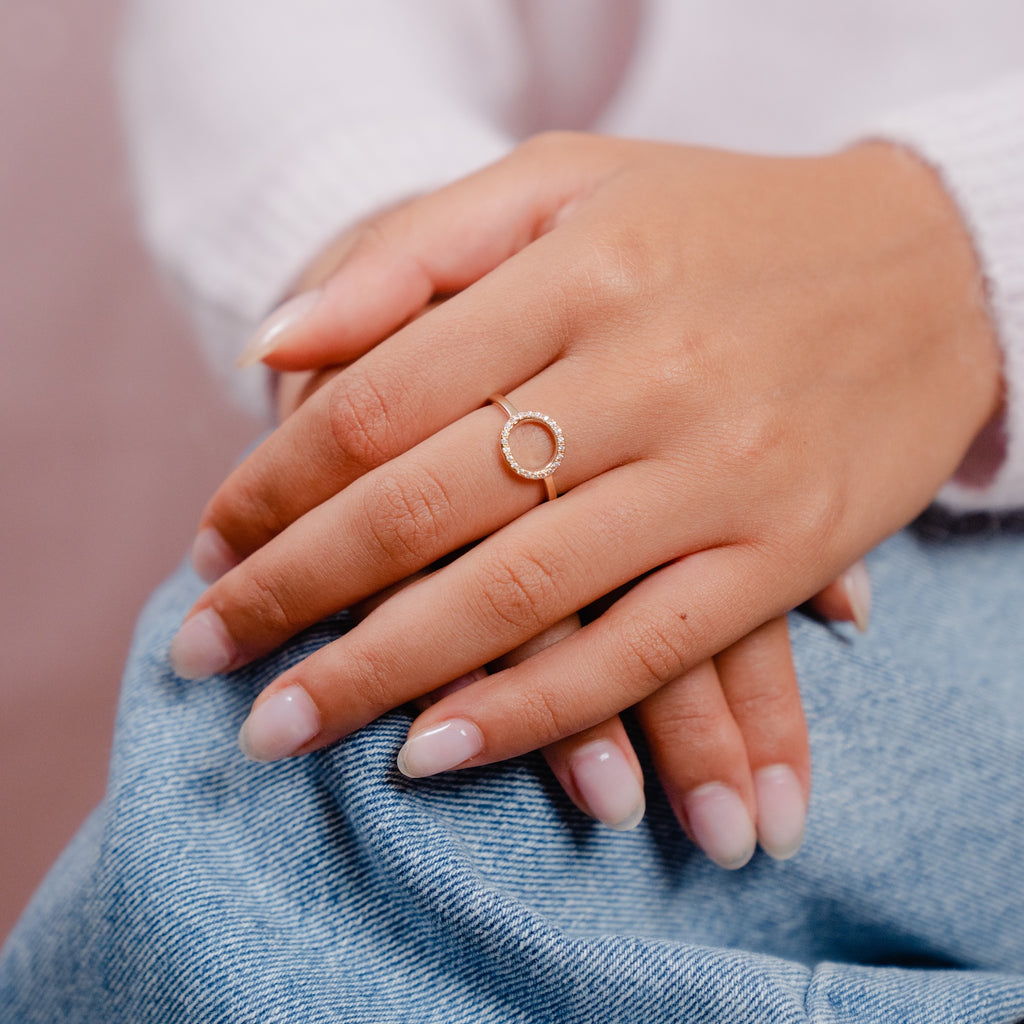 Burren Jewellery 18k gold plate by my side classical simple fashion ring model