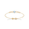 Burren Jewellery 18k gold plate close your eyes blue topaz bracelet circle