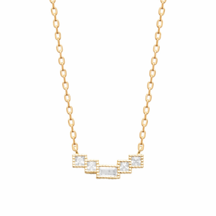 Burren Jewellery 18k gold plate corner of paradise necklace