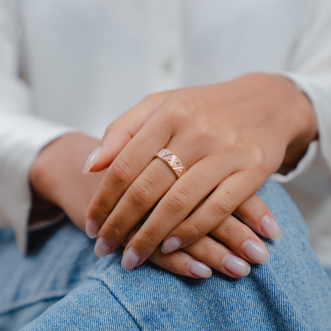 Burren Jewellery 18k gold plate dream about you ring side