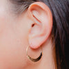 Burren Jewellery 18k gold plate first encounter earrings model side