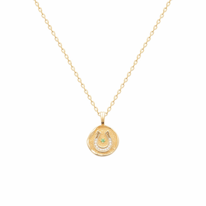 Burren Jewellery 18k gold plate hoof yourself into motion pendant full