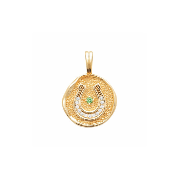 Burren Jewellery 18k gold plate hoof yourself into motion pendant