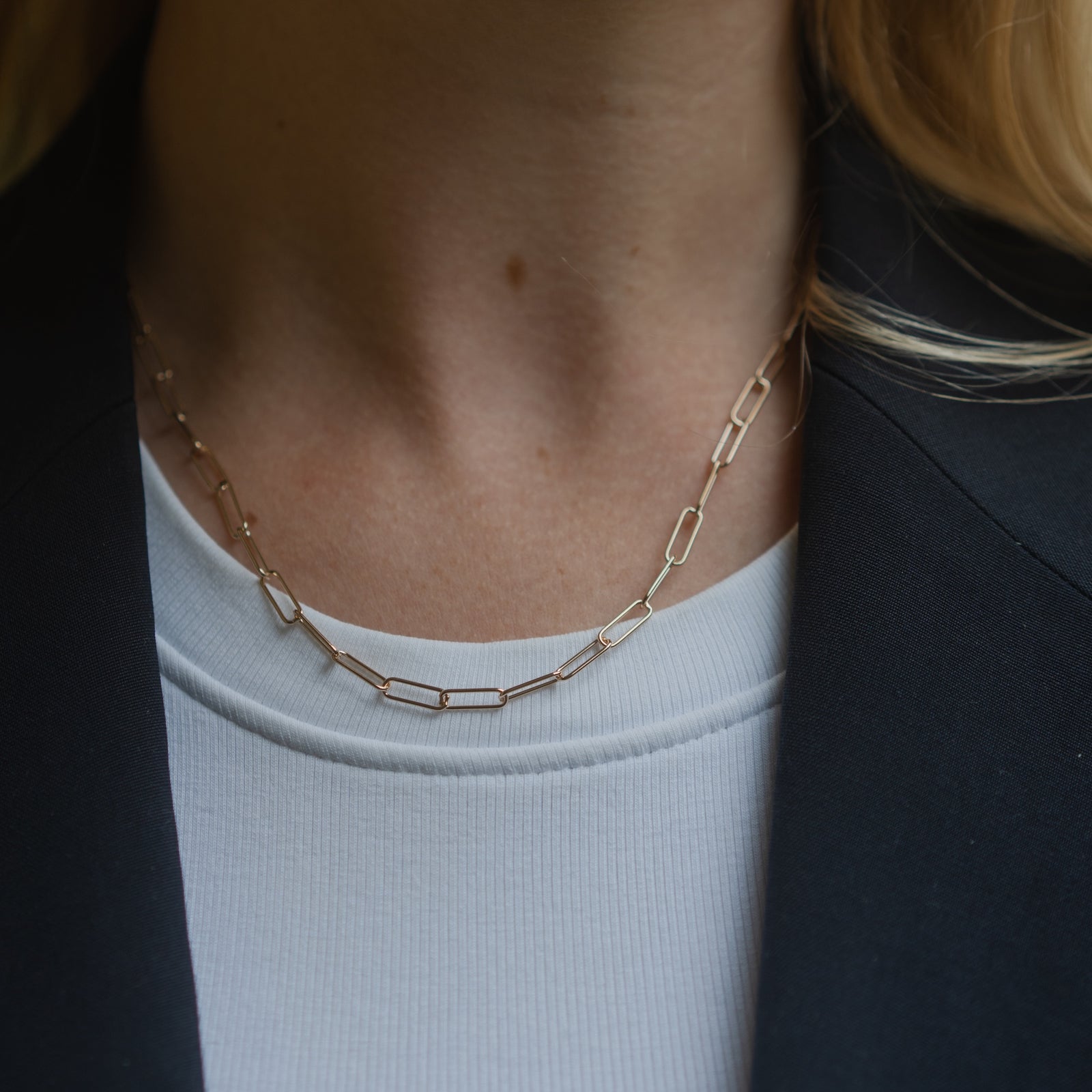 Burren Jewellery 18k gold plate im not giving in paperchain layering necklace