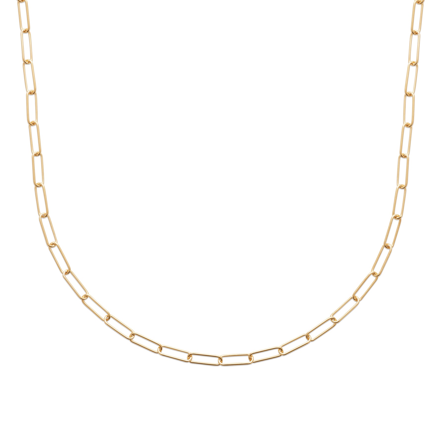 Burren Jewellery 18k gold plate im not giving in paperchain layering necklace