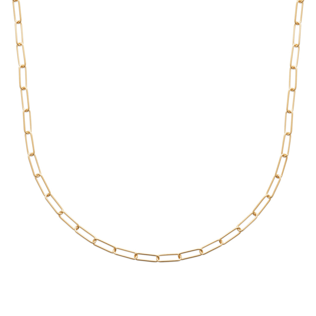 Burren Jewellery 18k gold plate im not giving in paperchain layering necklace