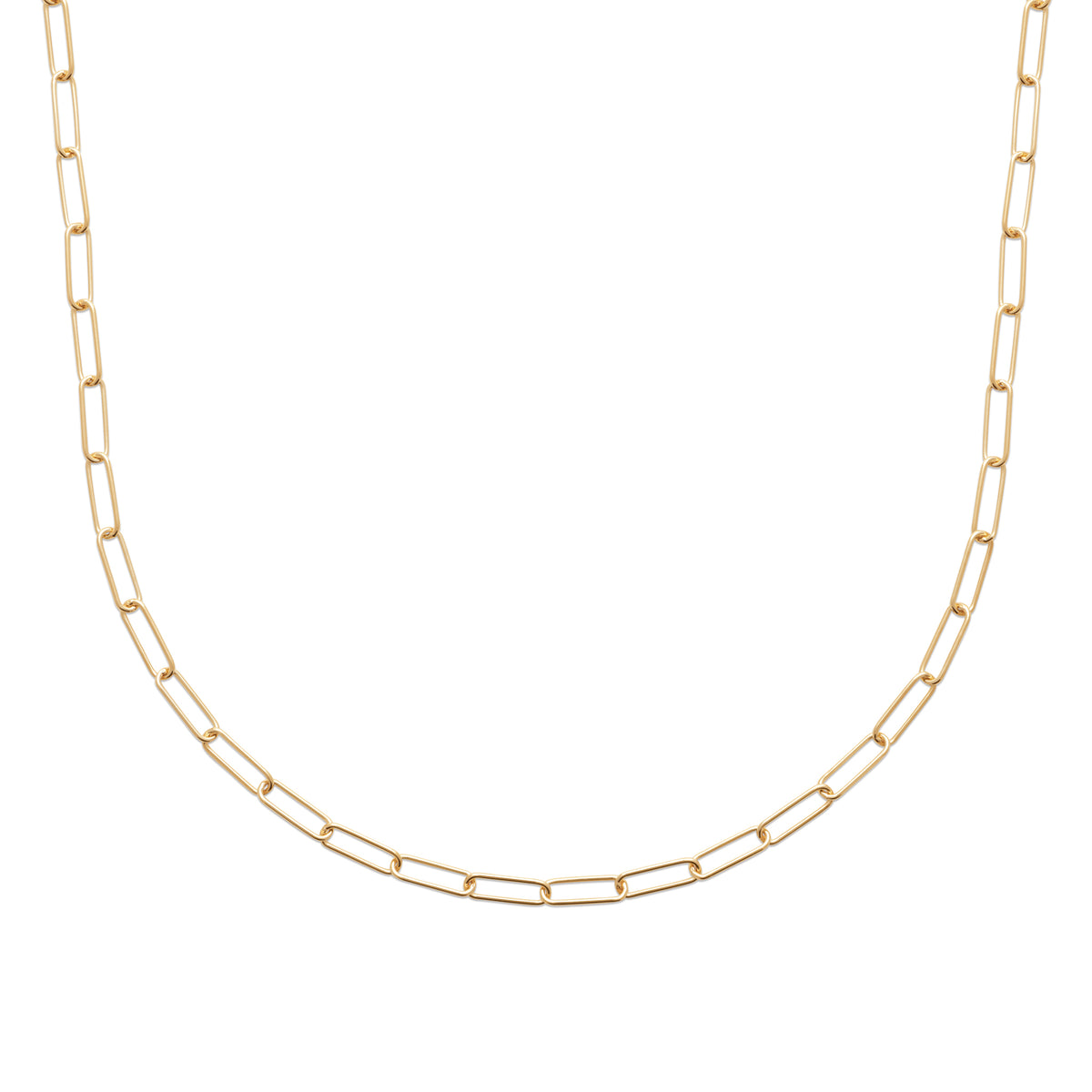 Burren Jewellery 18k gold plate im not giving in paperchain layering necklace