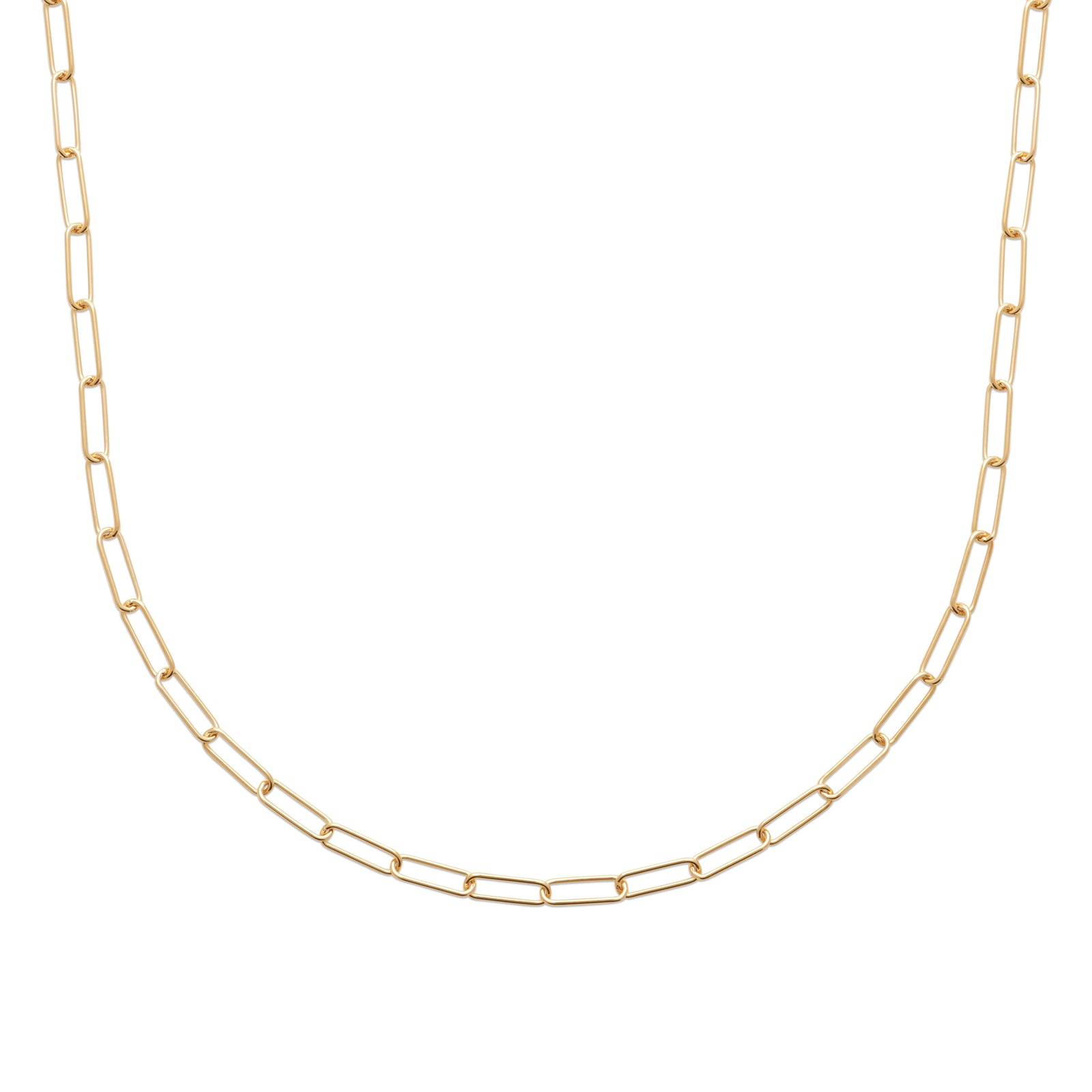 Burren Jewellery 18k gold plate im not giving in paperchain layering necklace