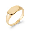 Burren Jewellery 18k gold plate impression signet fashion statement ring