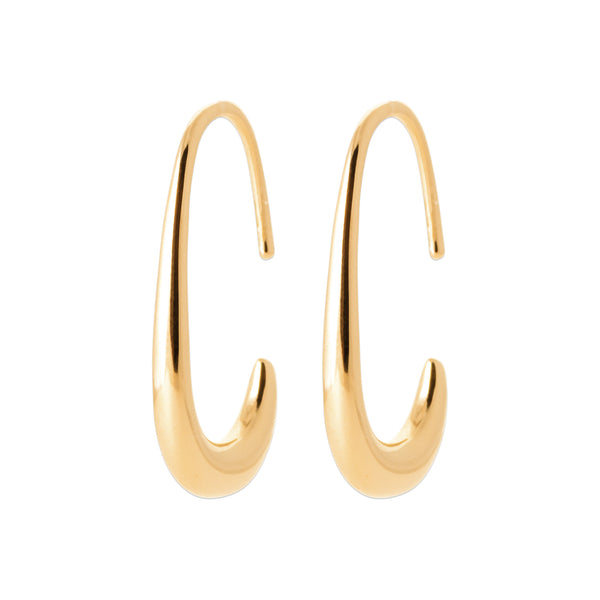 Burren Jewellery 18k gold plate in the light minimalist hoop earring