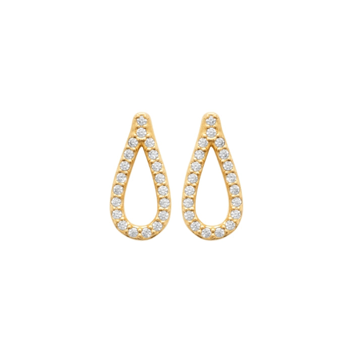 Burren Jewellery 18k gold plate join with me earrings