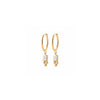 Burren Jewellery 18k gold plate lambia huggies earrings