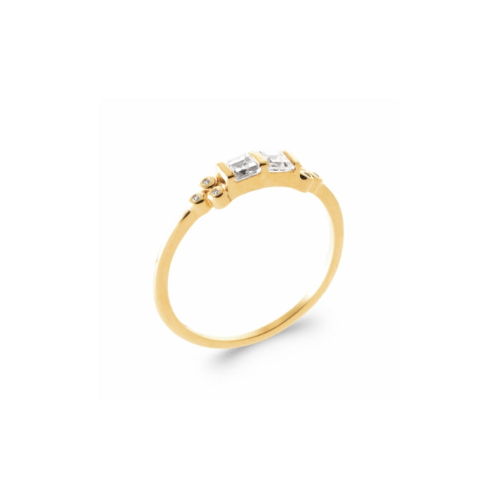 Burren Jewellery 18k gold plate lambia ring side