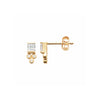 Burren Jewellery 18k gold plate lambia stud earrings side 
