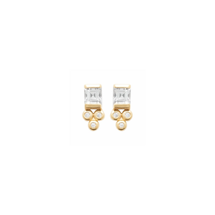 Burren Jewellery 18k gold plate lambia stud earrings