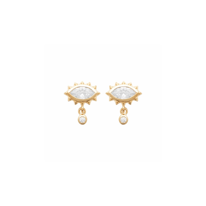 Burren Jewellery 18k goldplate late night fun earrings full