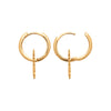 Burren Jewellery 18k gold plate lets meet sun huggie earrings alt