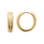 Burren Jewellery 18k gold plate lonely city small hoop earrings